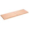 vidaXL bordplade 120x40x(2-4) cm naturlig kant behandlet træ lysebrun