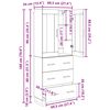 vidaXL Highboard med skuffe 2 pcs Sort eg Ingeni&oslash;rtr&aelig; og glas
