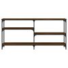 vidaXL konsolbord 160x29x75 cm konstrueret tr&aelig; brun egetr&aelig;