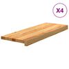 vidaXL trappem&aring;tter 4 stk lysebrun 70x30x2 cm massivt egetr&aelig;