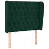 vidaXL sengegavl med kanter 93x23x118/128 cm fl&oslash;jl m&oslash;rkegr&oslash;n