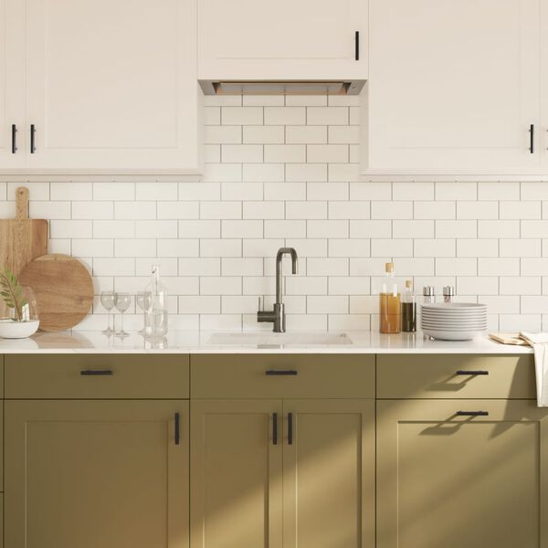 vidaXL skabshåndtag 20 stk. 64 mm rustfrit stål sort