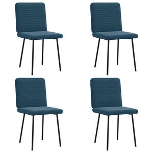 vidaXL spisebordsstole 4 stk. velour bl&aring;