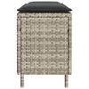 vidaXL haveb&aelig;nk med hynde 110x30x40,5 cm polyrattan lysegr&aring;