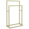 vidaXL fritst&aring;ende h&aring;ndkl&aelig;deholder 48x24x78,5 cm jern guldfarvet