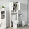 vidaXL Toilet Skab med hylde VIGO Hvid og antik hvid 60 x 27 x 161 cm