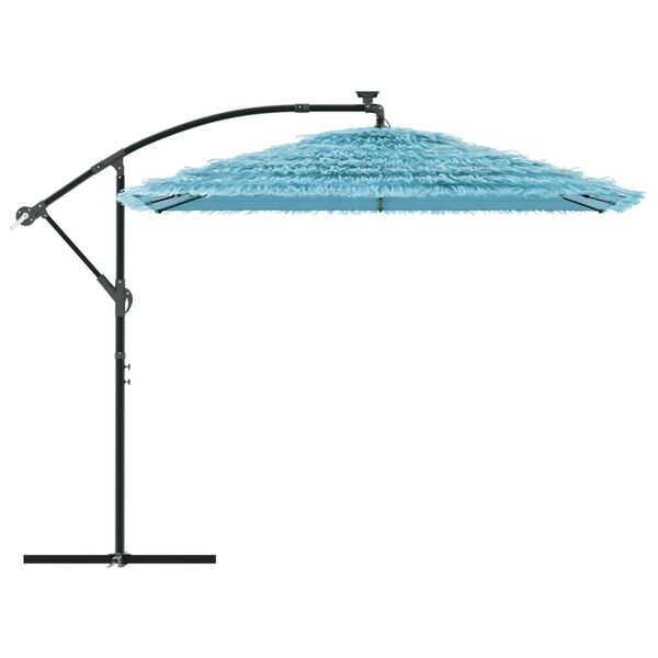 vidaXL haveparasol med stålstang 269x269x235 cm blå