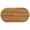 vidaXL Bordplade 90 x 45 x 3,5 cm Oval Massiv Teaktr&aelig; Naturfarvet