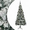 vidaXL Kunstigt juletr&aelig; med julekugle 120 cm 150 LED'er Varm hvid