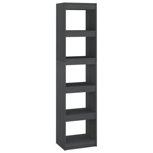 vidaXL bogreol/rumdeler 40x30x167,5 cm massivt fyrretr&aelig; gr&aring;
