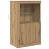vidaXL LED Sideboard 60,5 x 37 x 100 cm Konstrueret tr&aelig; Artisan Egetr&aelig;