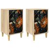 vidaXL Natskab LOCHEM 2 stk. Sonoma-eg 36 x 33 x 60 cm Konstrueret tr&aelig;
