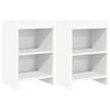vidaXL Sengeborde 2 stk. Hvid 40 x 30 x 60 cm Konstrueret tr&aelig;