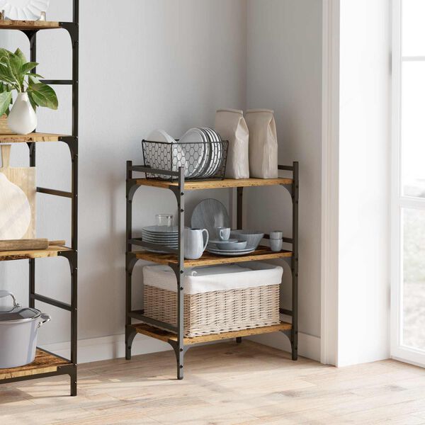 vidaXL K&oslash;kkenvogn Gammelt tr&aelig; 50 x 35 x 75.5 cm Konstrueret tr&aelig;