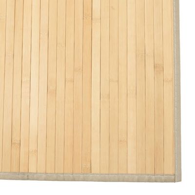 vidaXL gulvtæppe 80x100 cm rektangulær bambus lys naturfarvet