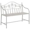 vidaXL Haveb&aelig;nk Antik hvid 104 x 52,5 x 89 cm St&aring;l