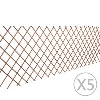 vidaXL pilehegn med espalier 5 stk. 180 x 90 cm