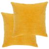 vidaXL puder 2 stk. bomuldsfl&oslash;jl 45 x 45 cm gul