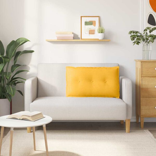 vidaXL Rygpude Lys Gul 80 x 50 cm Velourstof