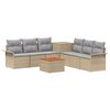 vidaXL Sofa S&aelig;t 8 stk. Beige og lys gr&aring; 55 x 55 x 37 cm