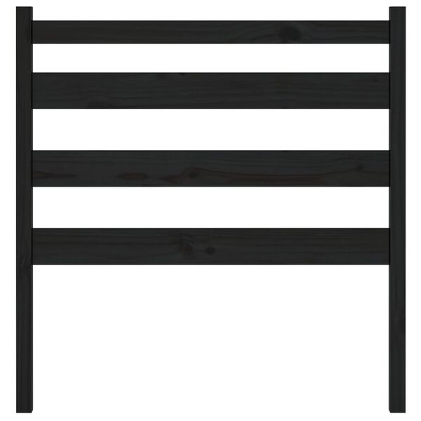 vidaXL sengegærde 106x4x100 cm massivt fyrretræ sort