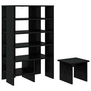 vidaXL Sko skab 2 stk. 62 x 35 x 100 cm Konstrueret tr&aelig; Sort eg