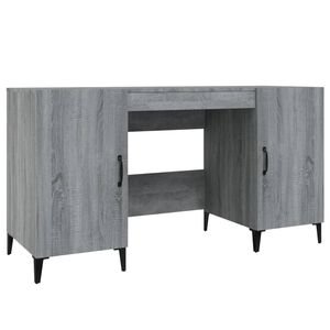 vidaXL skrivebord 140x50x75 cm konstrueret tr&aelig; gr&aring; sonoma-eg
