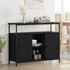 vidaXL Sideboard Sort eg 100 x 35 x 80 cm Konstrueret tr&aelig;