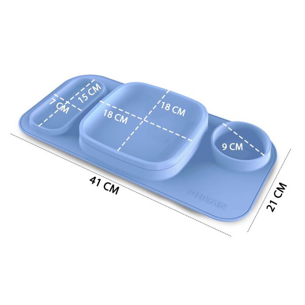 DERYAN spisem&aring;tte Quuby silikone himmelbl&aring;