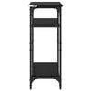 vidaXL Sidebord med hylde Sort eg 40 x 30 x 75 cm Konstrueret tr&aelig;
