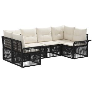 vidaXL Havesofa S&aelig;t 6 stk. 6-Antal s&aelig;der Sort polyrattan
