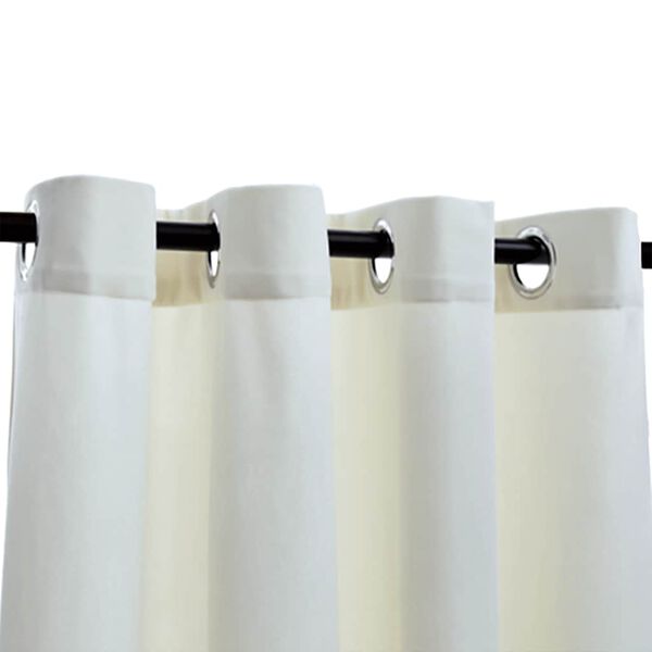 vidaXL m&oslash;rkl&aelig;gningsgardiner 2 stk. med ringe 140 x 245 cm fl&oslash;jl creme