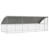 vidaXL Hundehus 3 stk. S&oslash;lv 6 x 2 x 2 m Galvaniseret st&aring;l