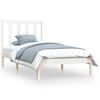 vidaXL sengeramme 90x190 cm Single massivt fyrretr&aelig; hvid