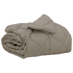 vidaXL Hel&aring;rs dyne Lysegr&aring; 200 x 135 cm Mikrofiber