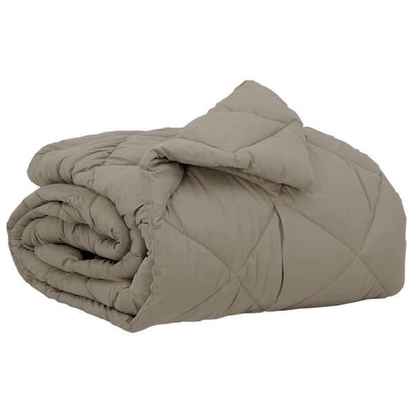 vidaXL Hel&aring;rs dyne Lysegr&aring; 200 x 135 cm Mikrofiber