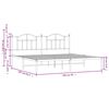 vidaXL sengeramme med sengegavl 193x203 cm metal sort