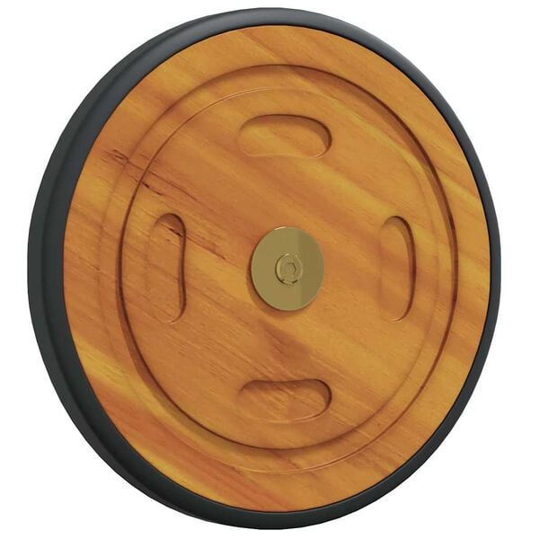 vidaXL Plads Hjul 2 pcs Brun 20.5 x 20.5 x 2 cm Massivt Akacietr&aelig;