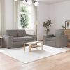 vidaXL Sofa 2 pcs Gr&aring;brun 182 x 80 x 82 cm Stof