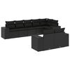 vidaXL sofas&aelig;t til haven 8 dele med hynder polyrattan sort