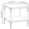 vidaXL sideborde 2 stk. 40x40x40 cm konstrueret tr&aelig; gr&aring; sonoma-eg