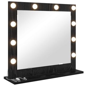vidaXL Vaskeskab Spejl Sort eg 60 x 55 x 18 cm Glas og Konstrueret tr&aelig;