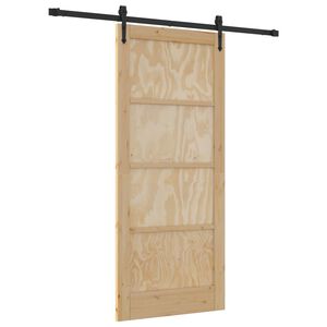vidaXL Skyded&oslash;r ORKDAL Naturfarvet og sort 86 x 198,5 cm