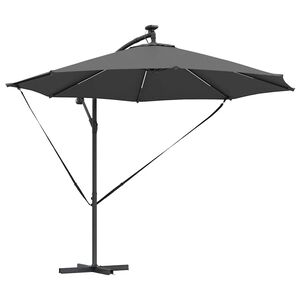 vidaXL Parasol 294 x 294 x 248 cm Polyester og Aluminium Antracit