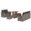 vidaXL Havesofa S&aelig;t 8 pcs Gr&aring; polyrattan