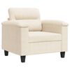 vidaXL sofastol 60 cm mikrofiberstof beige
