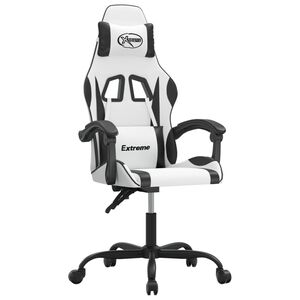 vidaXL gamingstol kunstl&aelig;der hvid og sort