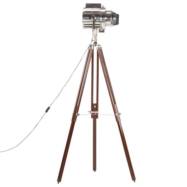 vidaXL gulvlampe med trefod 180 cm massivt mangotræ