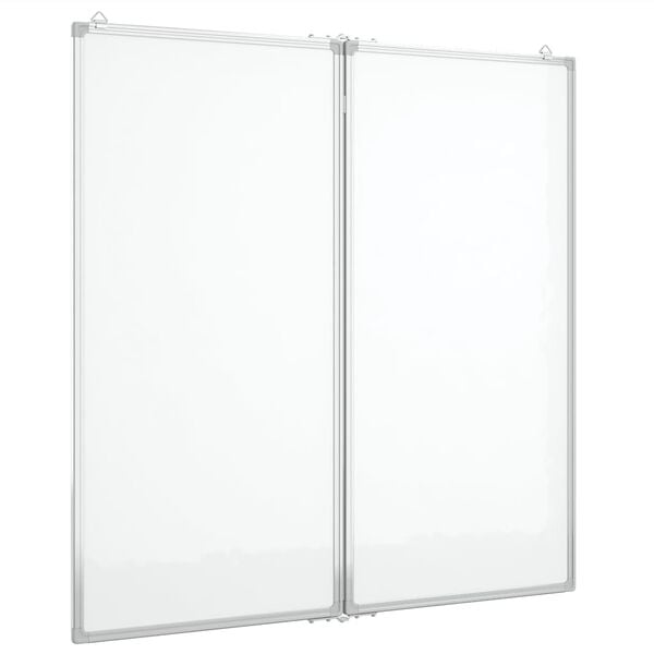 vidaXL magnetisk whiteboard 100x100x1,7 cm foldbart aluminium