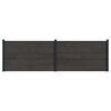vidaXL Hegnss&aelig;t 2 stk. 353 x 105 cm WPC og Aluminium Sort